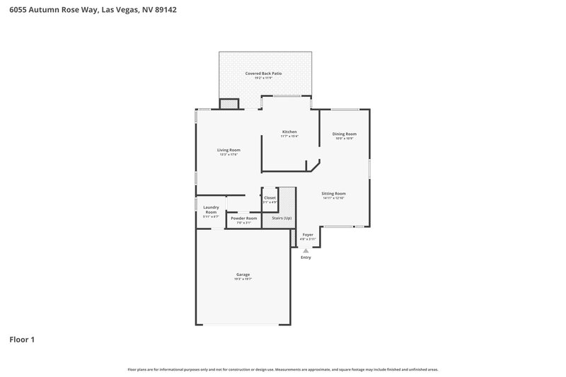 2,175/Mo, 6055 Autumn Rose Way Las Vegas, NV 89142 Floor Plan View 2