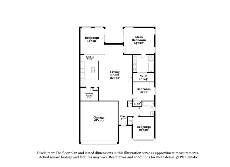 1,675/Mo, 6321 Salmon Mountain Ave Las Vegas, NV 89122 Floor Plan View