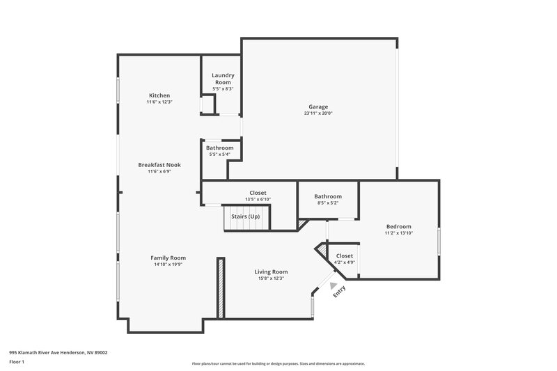2,550/Mo, 995 Klamath River Ave Henderson, NV 89002 Floor Plan View