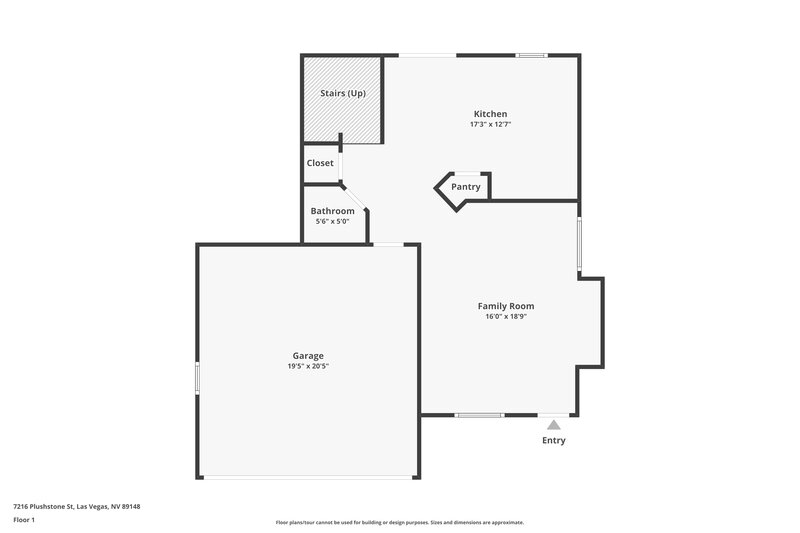 1,950/Mo, 7216 Plushstone St Las Vegas, NV 89148 Floor Plan View