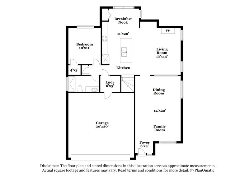 2,400/Mo, 1100 Laguna Park Ct Las Vegas, NV 89110 Floor Plan View