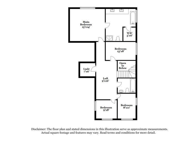 2,195/Mo, 9515 Havasu Canyon Ave Las Vegas, NV 89166 Floor Plan View 2