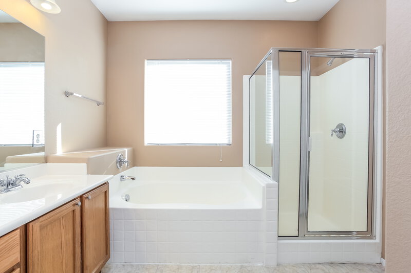 2,180/Mo, 7205 Gran Paradiso Dr Las Vegas, NV 89131 Master Bathroom View