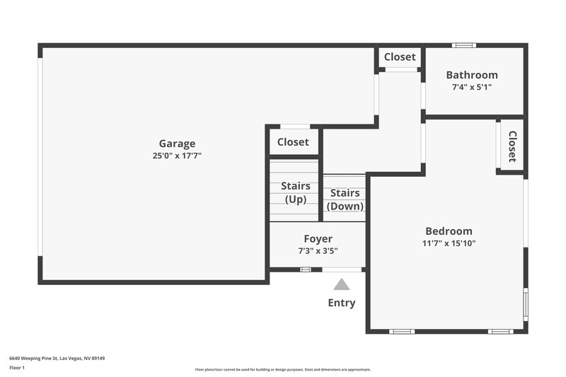 2,445/Mo, 6640 Weeping Pine St Las Vegas, NV 89149 Floor Plan View