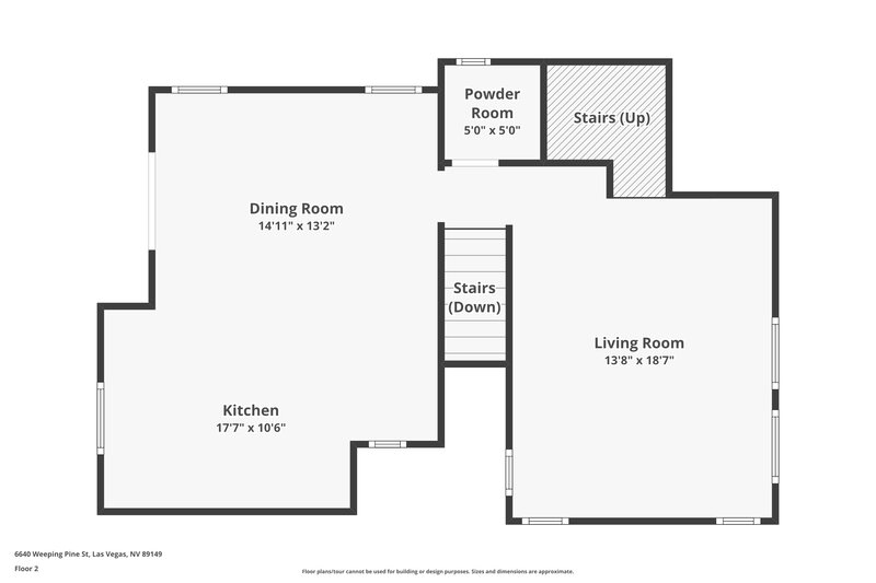 2,445/Mo, 6640 Weeping Pine St Las Vegas, NV 89149 Floor Plan View 2