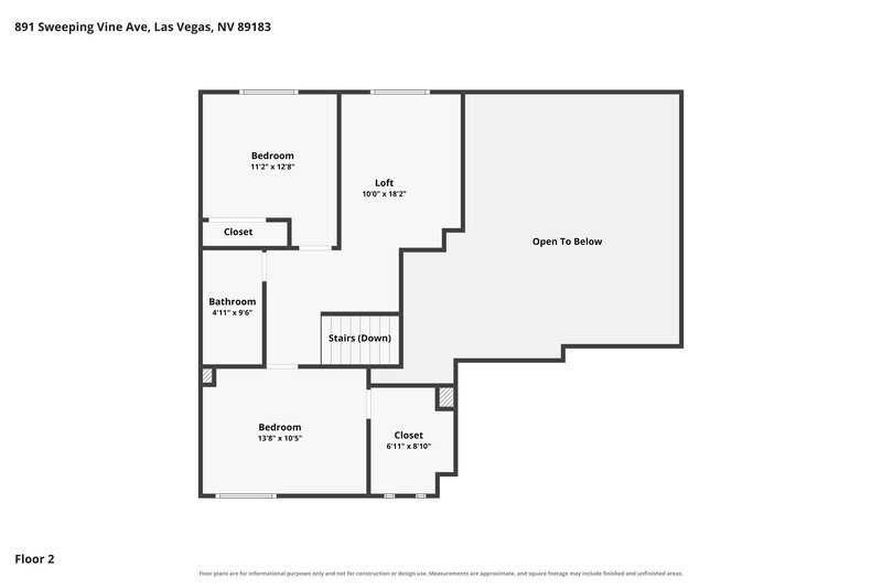 2,305/Mo, 891 Sweeping Vine Ave Las Vegas, NV 89183 Floor Plan View 2