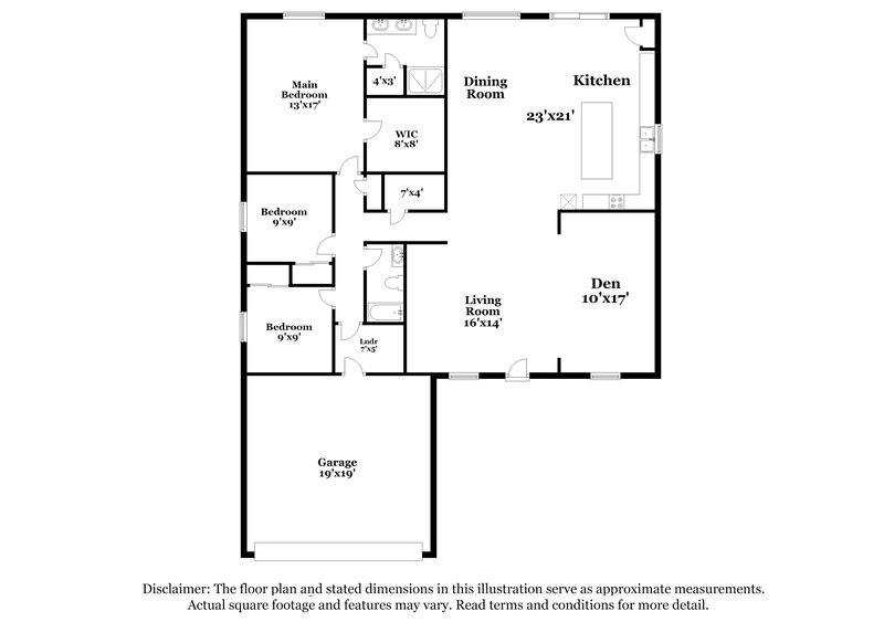 2,165/Mo, 785 Beach Park St Henderson, NV 89015 Floor Plan View