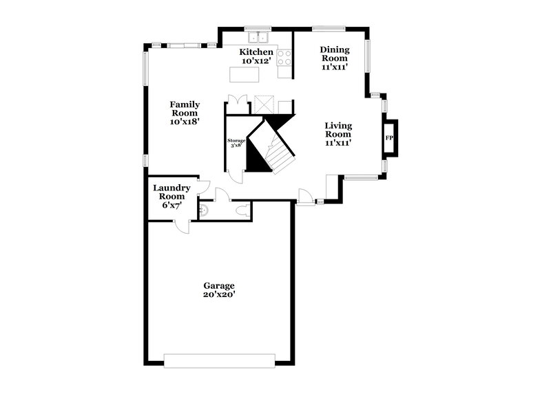 1,990/Mo, 6717 White Lakes Ave Las Vegas, NV 89130 Floor Plan View 2