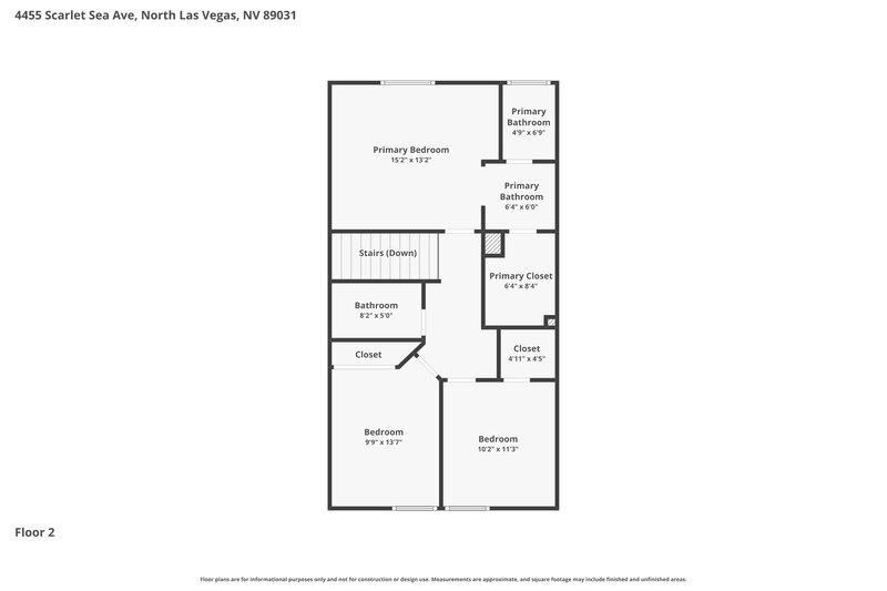 1,945/Mo, 4455 Scarlet Sea Ave North Las Vegas, NV 89031 Floor Plan View 2