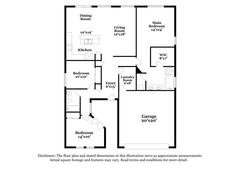 1,945/Mo, 1710 Paradise Reef Ave North Las Vegas, NV 89031 Floor Plan View