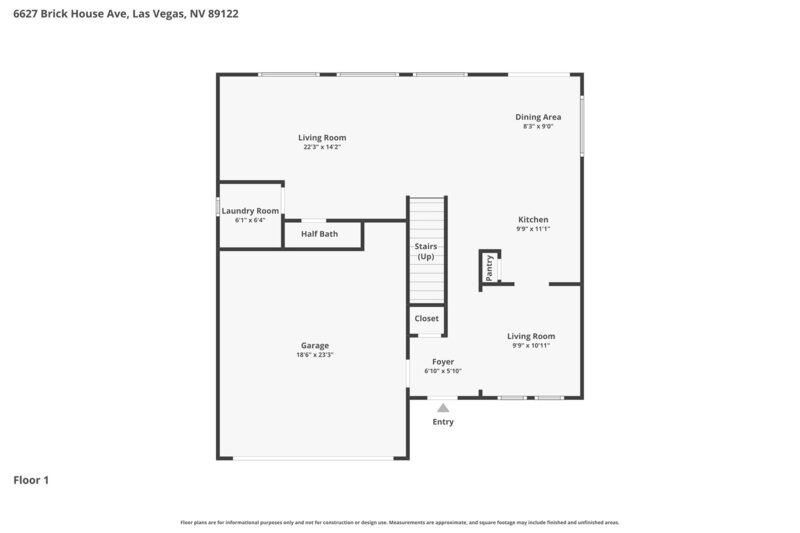 2,265/Mo, 6627 Brick House Ave Las Vegas, NV 89122 Floorplan View