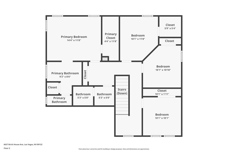 2,265/Mo, 6627 Brick House Ave Las Vegas, NV 89122 Floorplan View 2
