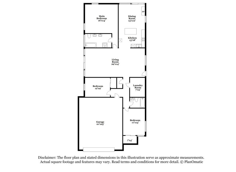 1,900/Mo, 4908 Cinnamon Spice Ct North Las Vegas, NV 89031 Floor Plan View