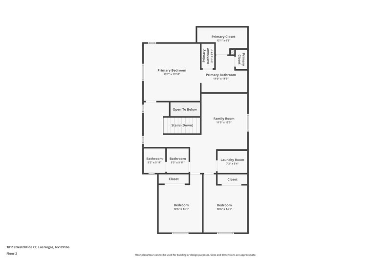 2,135/Mo, 10119 Watchtide Ct Las Vegas, NV 89166 Floorplan View 2