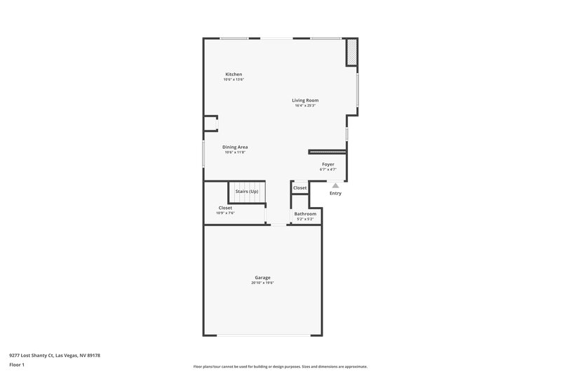 2,065/Mo, 9277 Lost Shanty Ct Las Vegas, NV 89178 Floor Plan View