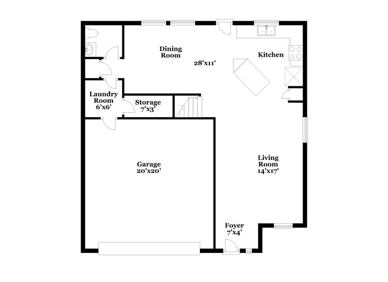 1,930/Mo, 2912 Bridleton Ave North Las Vegas, NV 89081 Floor Plan View