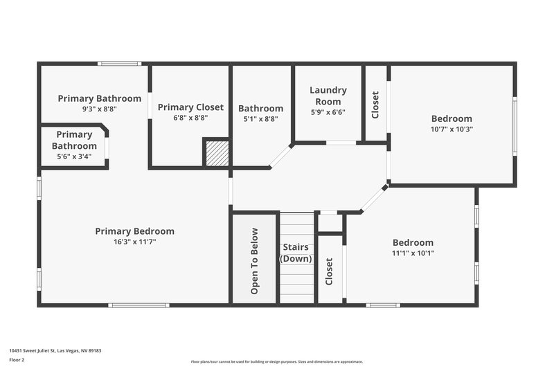 1,940/Mo, 10431 Sweet Juliet St Las Vegas, NV 89183 Floor Plan View