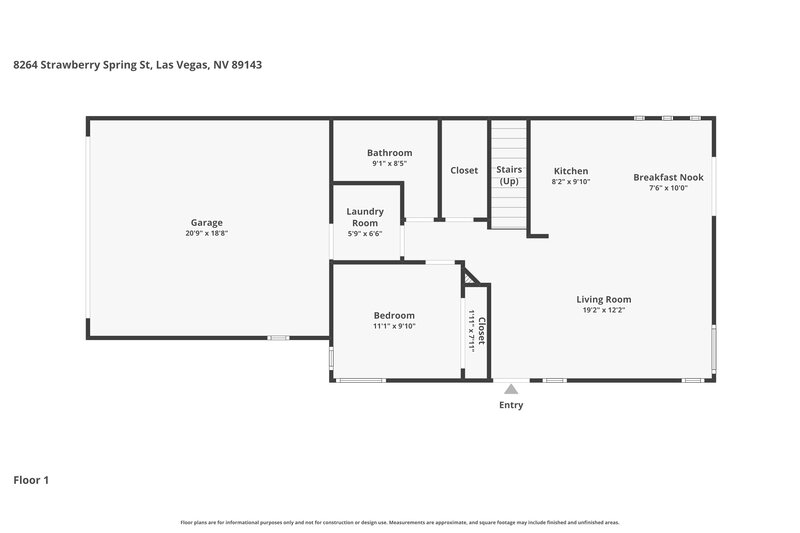 2,175/Mo, 8264 Strawberry Spring St Las Vegas, NV 89143 Front View