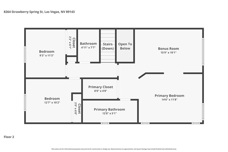 2,175/Mo, 8264 Strawberry Spring St Las Vegas, NV 89143 Front View 2
