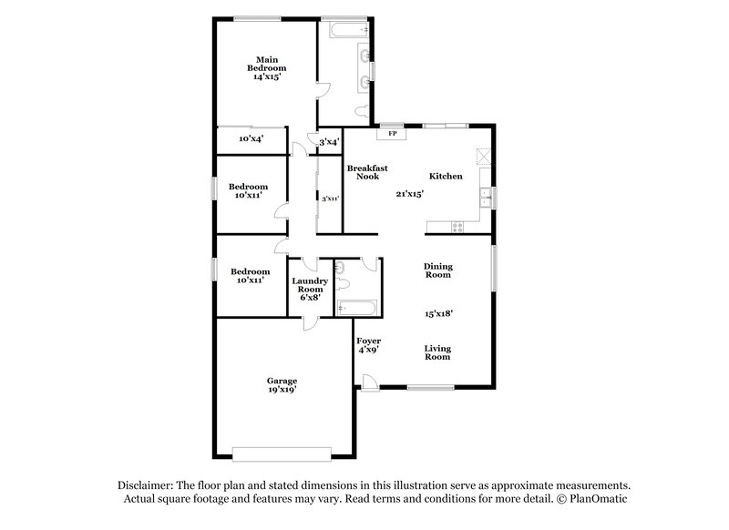 1,750/Mo, 2308 Knoll Crest Ave North Las Vegas, NV 89032 Floor Plan View