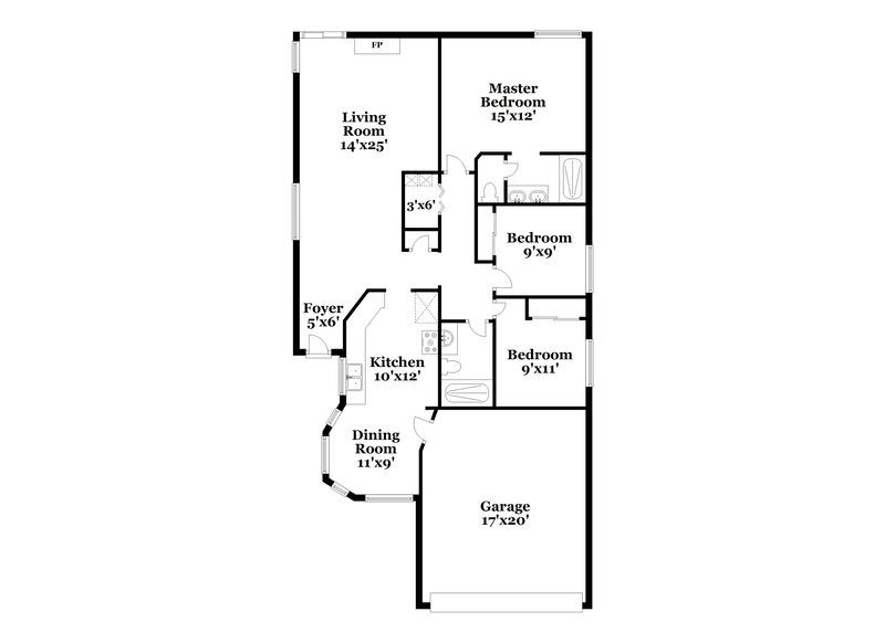 1,975/Mo, 8372 Green Cedar Dr Las Vegas, NV 89123 Floor Plan View