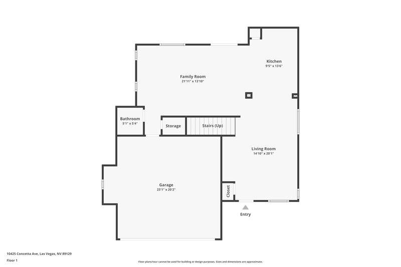 2,095/Mo, 10425 Concetta Ave Las Vegas, NV 89129 Floor Plan View