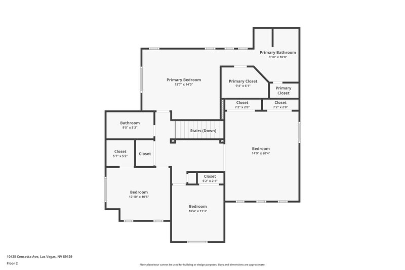 2,095/Mo, 10425 Concetta Ave Las Vegas, NV 89129 Floor Plan View 2