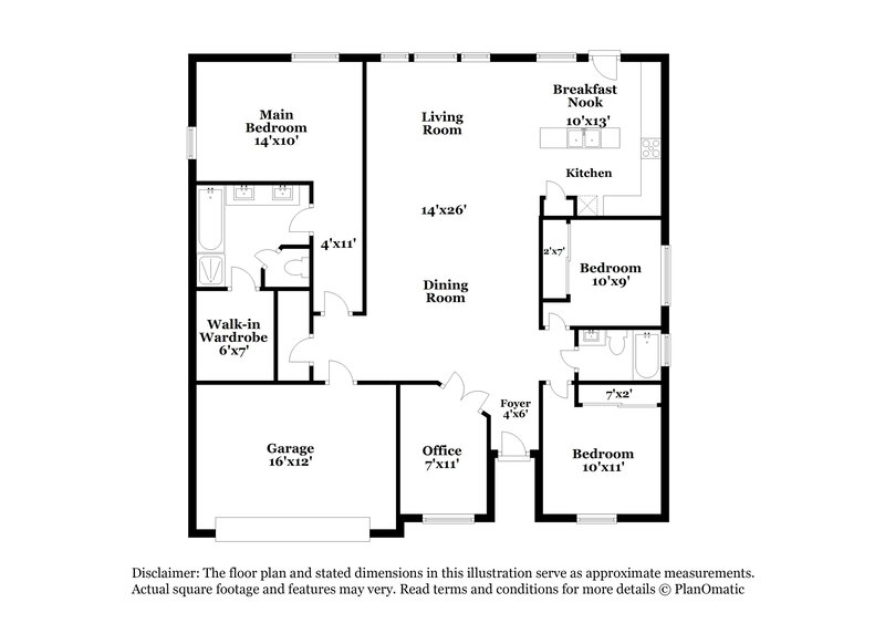 2,315/Mo, 3424 Lute St North Las Vegas, NV 89032 Floor Plan View