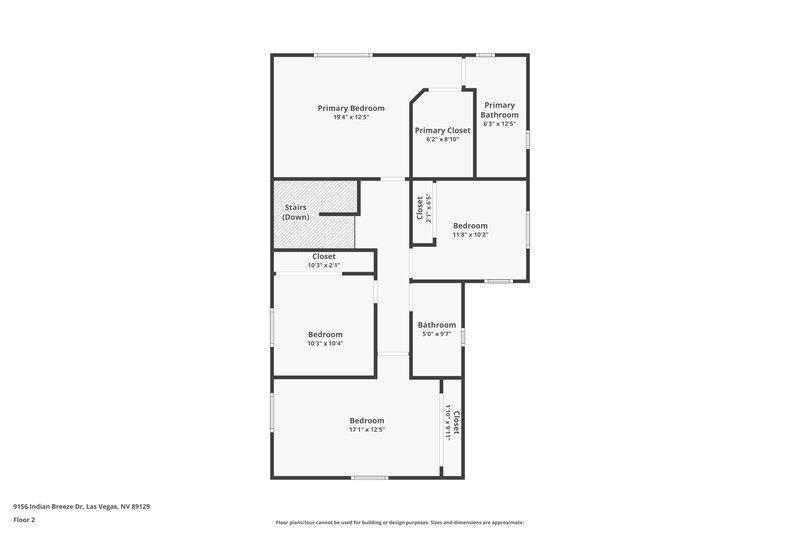 2,215/Mo, 9156 Indian Breeze Dr Las Vegas, NV 89129 Floorplan View 2