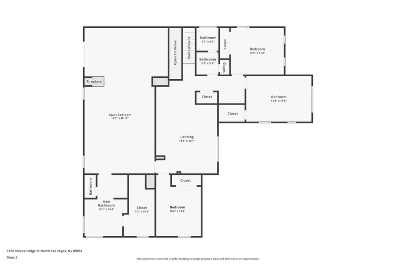 2,750/Mo, 5724 Breckenridge St North Las Vegas, NV 89081 Floor Plan View