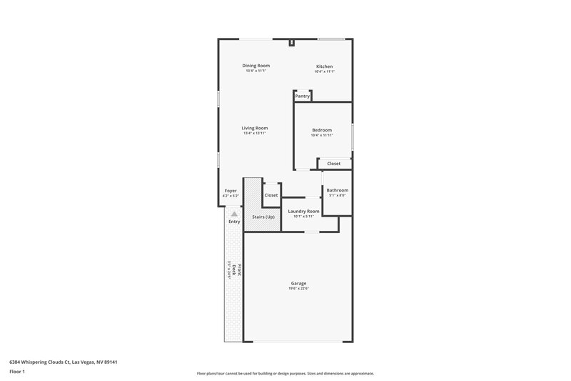 1,955/Mo, 6384 Whispering Clouds Ct Las Vegas, NV 89141 Floor Plan View