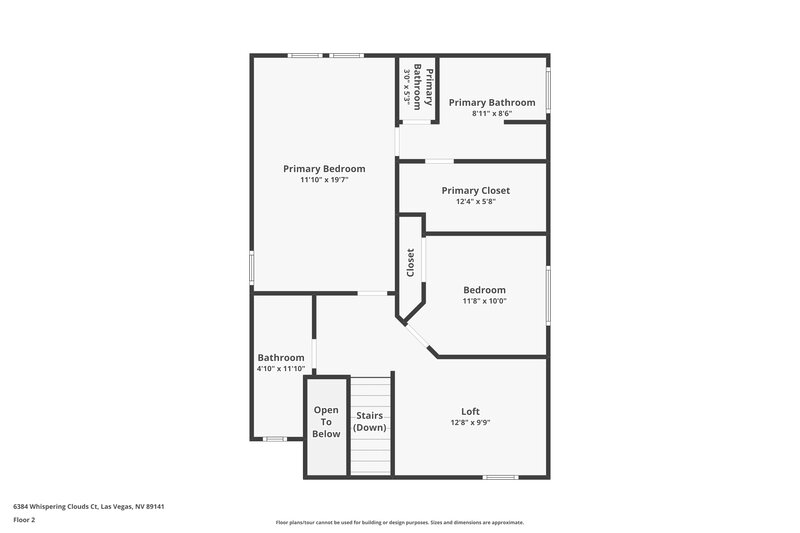 1,955/Mo, 6384 Whispering Clouds Ct Las Vegas, NV 89141 Floor Plan View 2