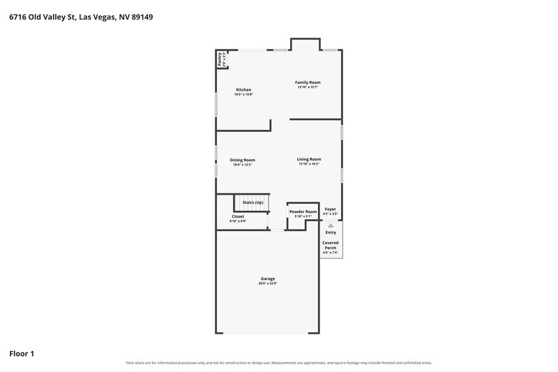2,125/Mo, 6716 Old Valley St Las Vegas, NV 89149 Floor Plan View