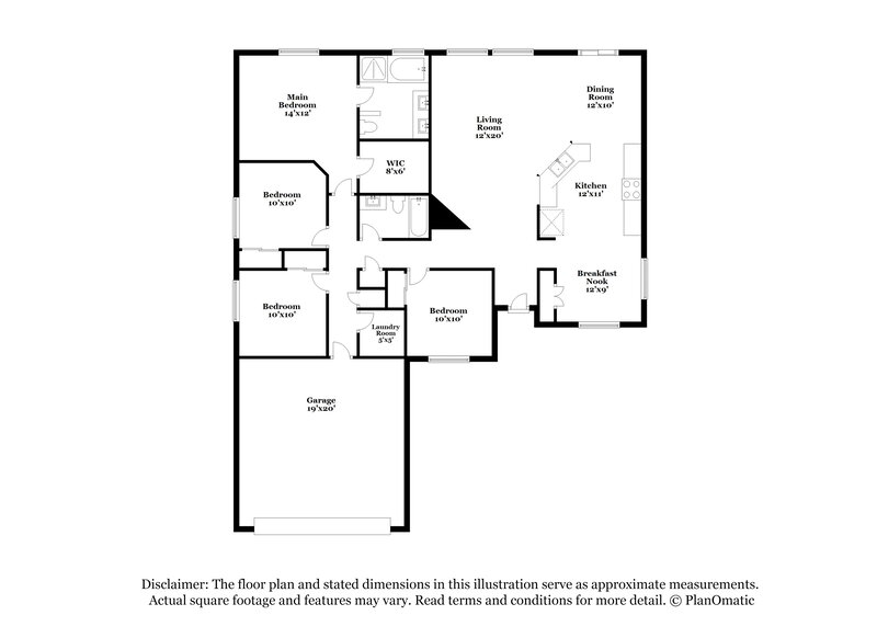 2,075/Mo, 2407 Inlet Beach Ct North Las Vegas, NV 89031 Floor Plan View