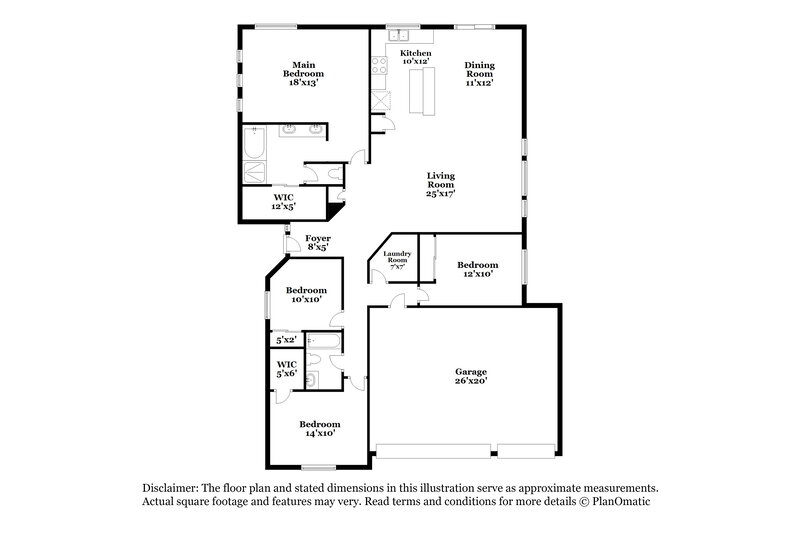 2,095/Mo, 5928 Baronne Prevost St North Las Vegas, NV 89081 Floor Plan View