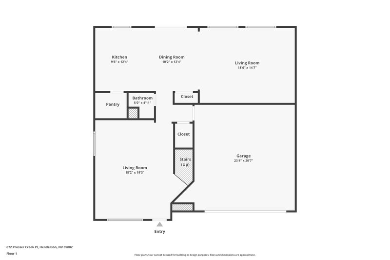 2,505/Mo, 672 Prosser Creek Pl Henderson, NV 89002 Floorplan View