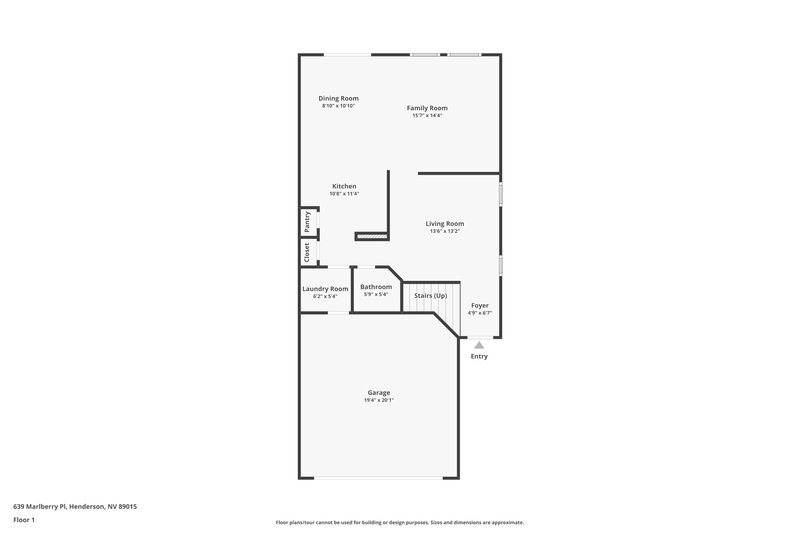 2,300/Mo, 639 Marlberry Pl Henderson, NV 89015 Floor Plan View