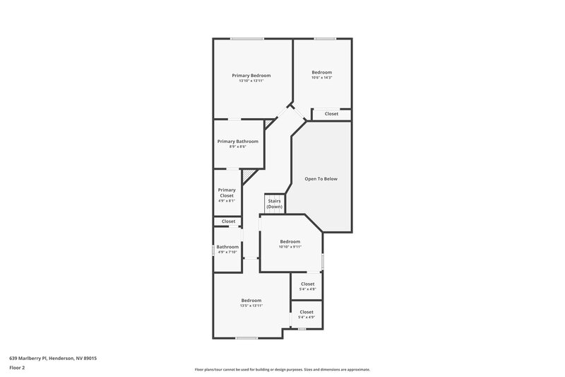 2,300/Mo, 639 Marlberry Pl Henderson, NV 89015 Floor Plan View 2