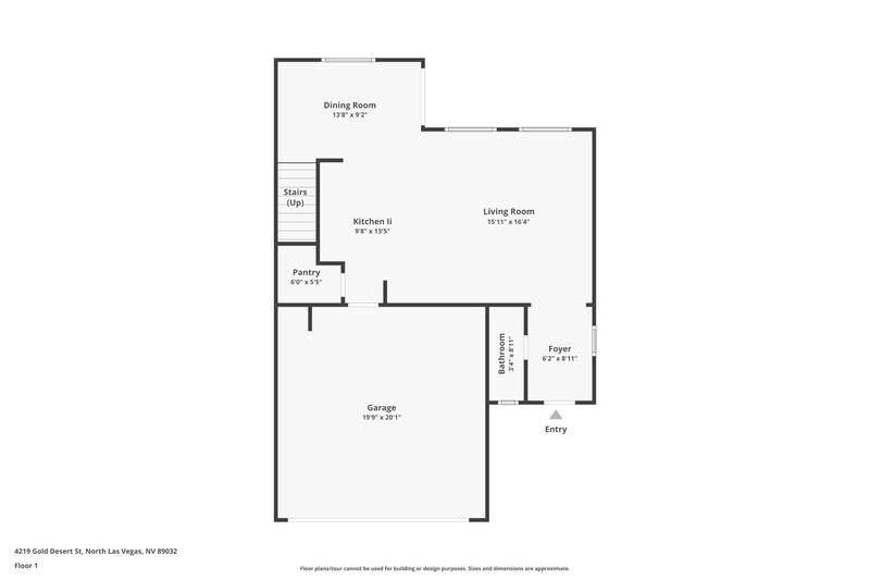 1,895/Mo, 4219 Gold Desert St North Las Vegas, NV 89032 Floor Plan View