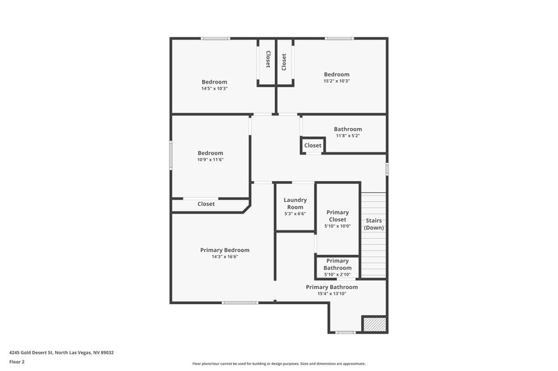 2,195/Mo, 4245 Gold Desert St North Las Vegas, NV 89032 Floor Plan View 2