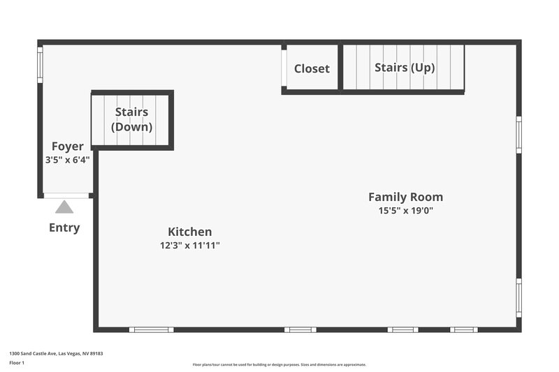 2,015/Mo, 1300 Sand Castle Ave Las Vegas, NV 89183 Floor Plan View 2