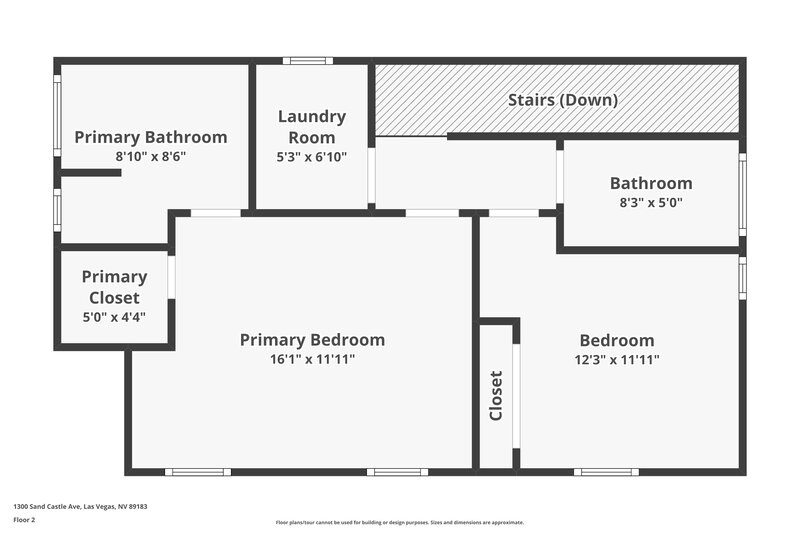 2,015/Mo, 1300 Sand Castle Ave Las Vegas, NV 89183 Floor Plan View 3