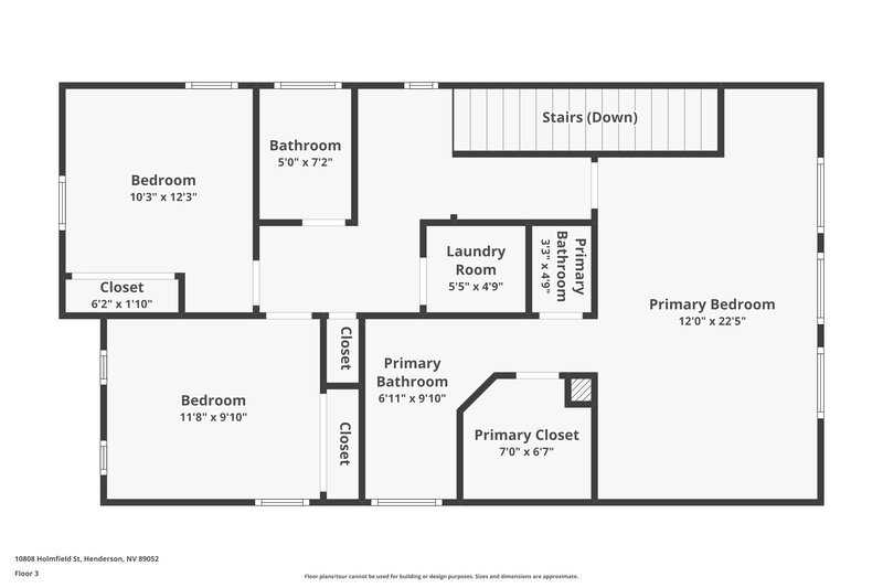 2,235/Mo, 10808 Holmfield St Henderson, NV 89052 Floor Plan View