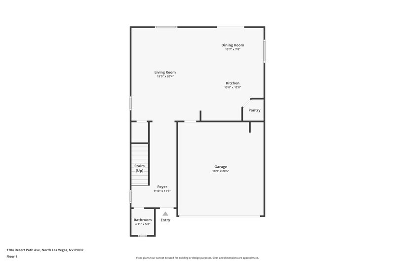 2,830/Mo, 1704 Desert Path Ave North Las Vegas, NV 89032 Floor Plan View