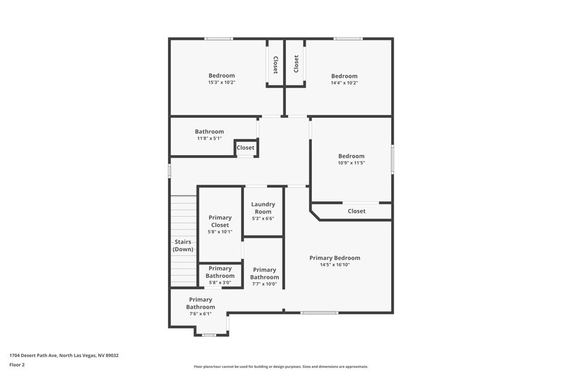 2,830/Mo, 1704 Desert Path Ave North Las Vegas, NV 89032 Floor Plan View 2