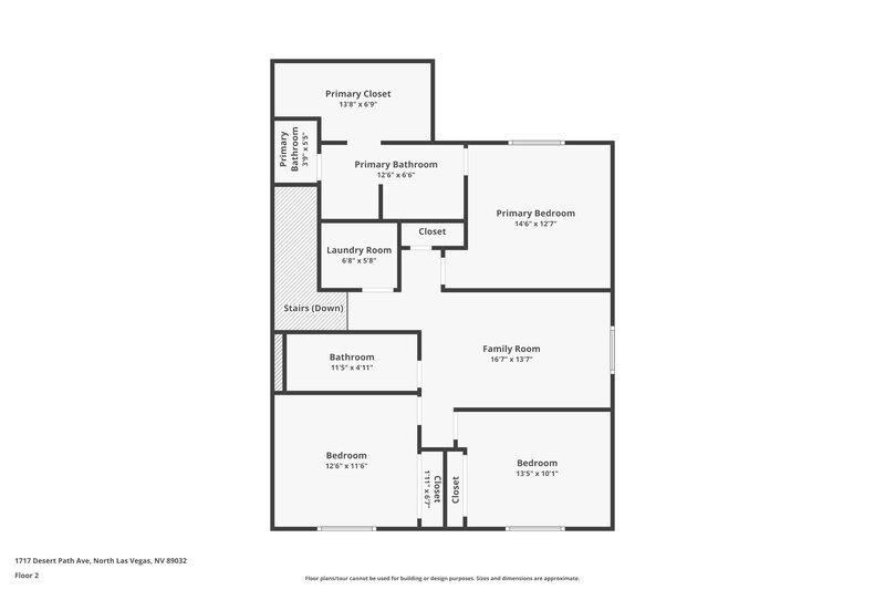 2,720/Mo, 1717 Desert Path Ave North Las Vegas, NV 89032 Floor Plan View 2