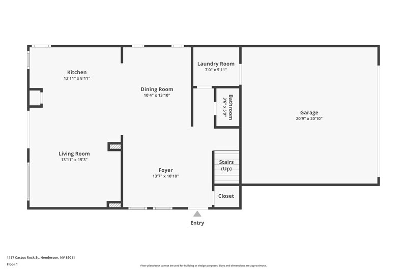 3,440/Mo, 1157 Cactus Rock St Henderson, NV 89011 Floor Plan View