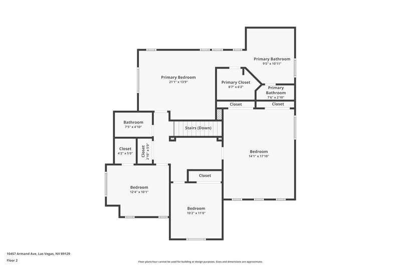 3,150/Mo, 10457 Armand Ave Las Vegas, NV 89129 Floor Plan View 2