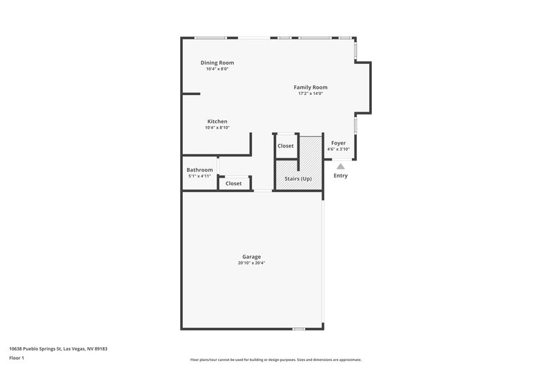 2,025/Mo, 10638 Pueblo Springs St Las Vegas, NV 89183 Floor Plan View