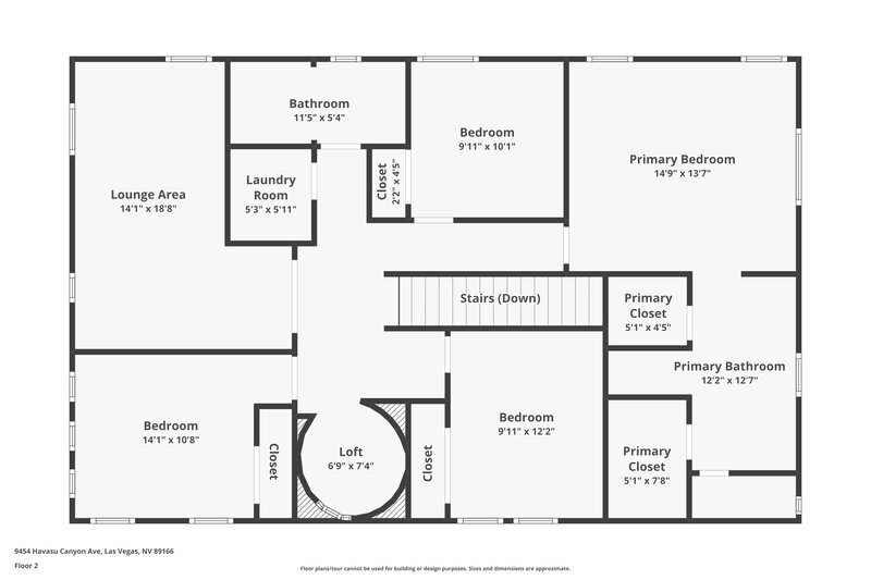 2,360/Mo, 9454 Havasu Canyon Ave Las Vegas, NV 89166 Floor Plan View 2